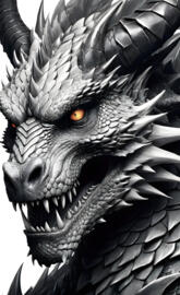 a black and white wolf