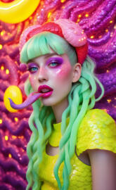 Kirstie Maldonado with colorful hair