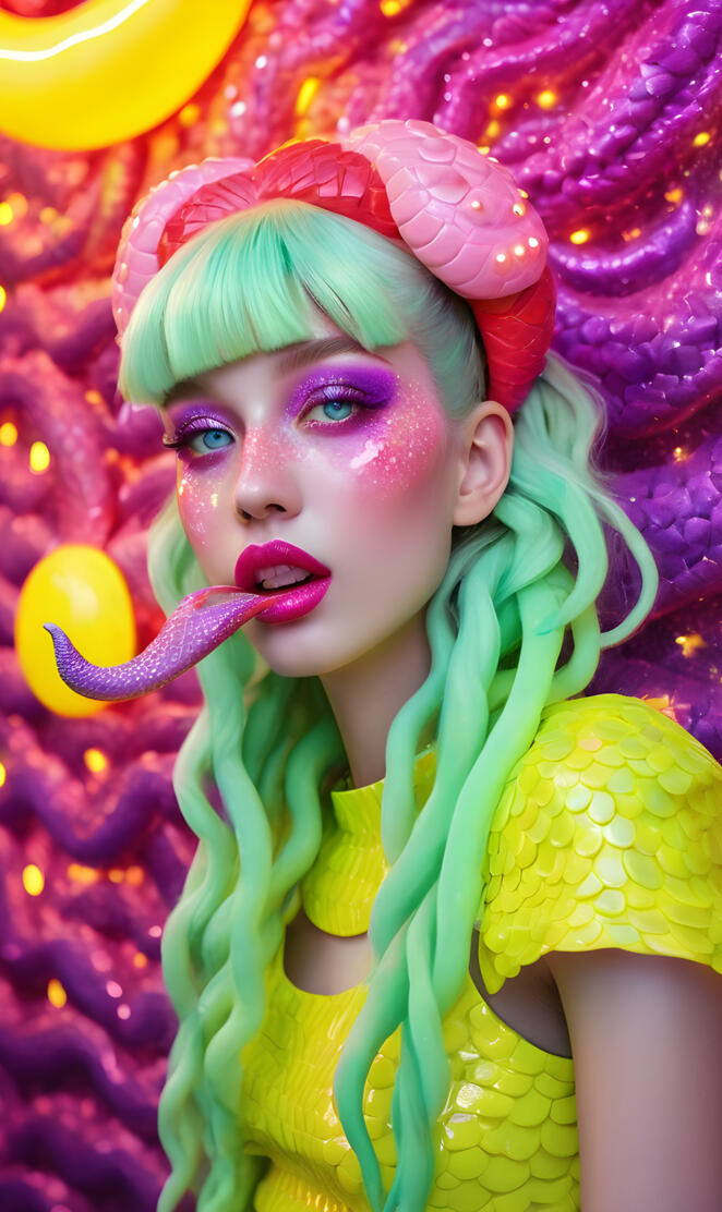 Kirstie Maldonado with colorful hair