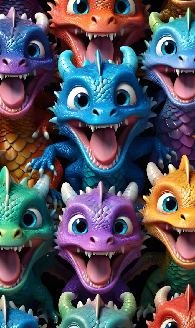 funny little baby dragons