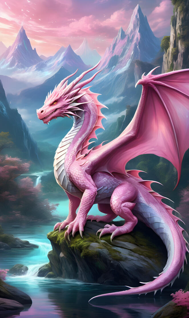 awesome pink dragon