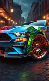 The Ford Mustang Glyph, racing car