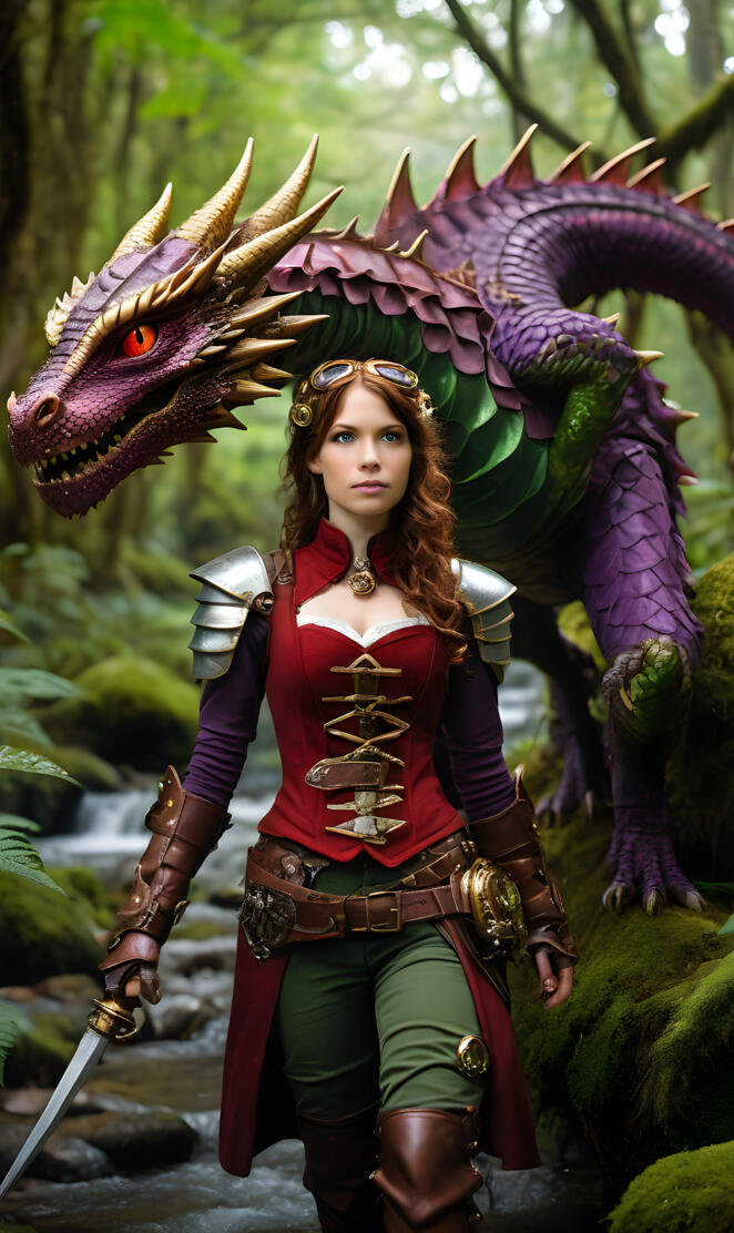 steampunk Isabella characters from the dragon clans