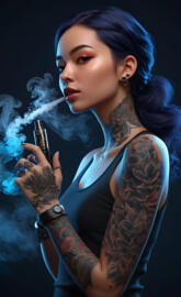 vaping attitude girl background dark