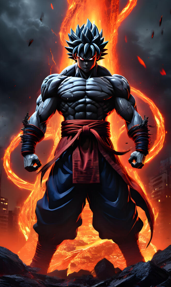 Ultra Instinct Silver Omni God Goku, God of Destruction SlayerSamurai.