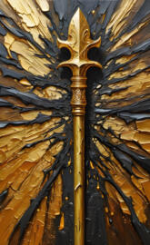 a close up of a metal sculpture