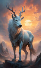 a painting of a deer