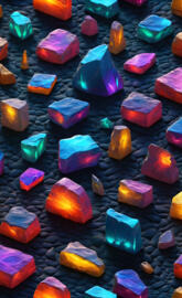 Glowing stones