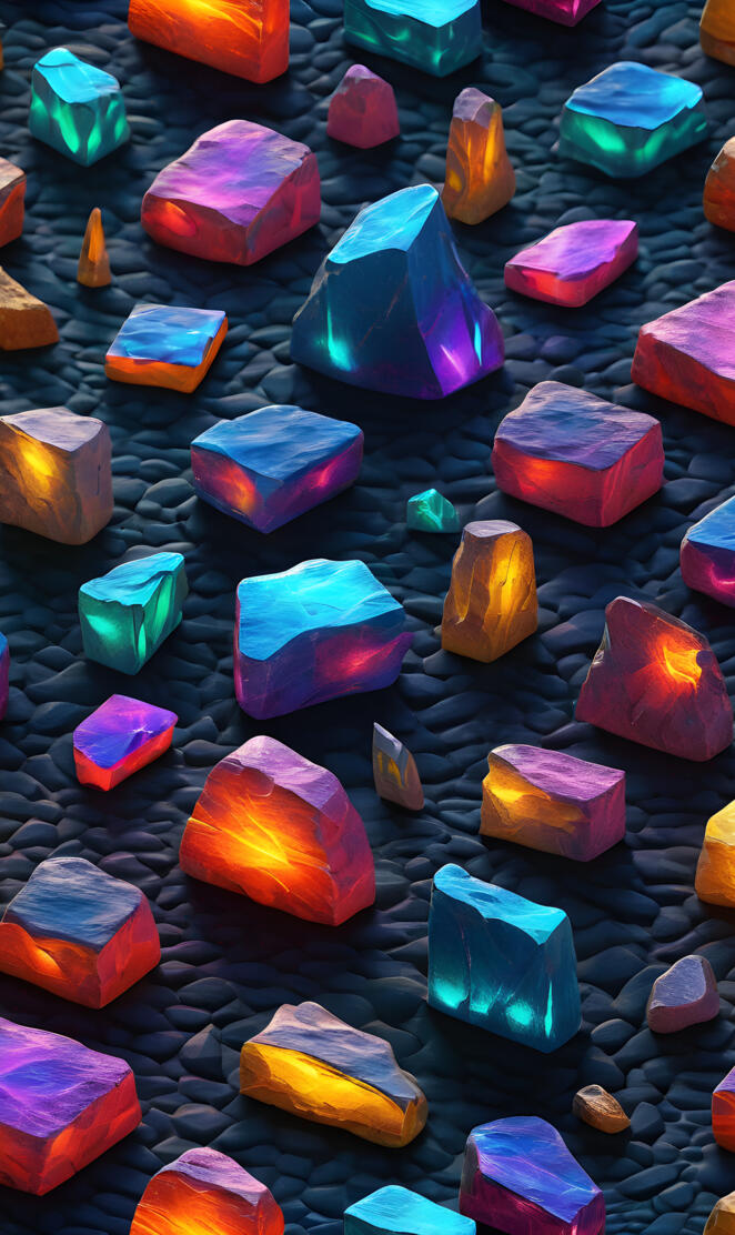 Glowing stones