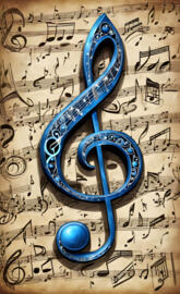 blue G clef