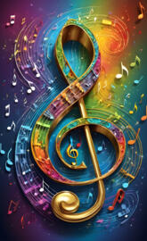 Rainbow g clef