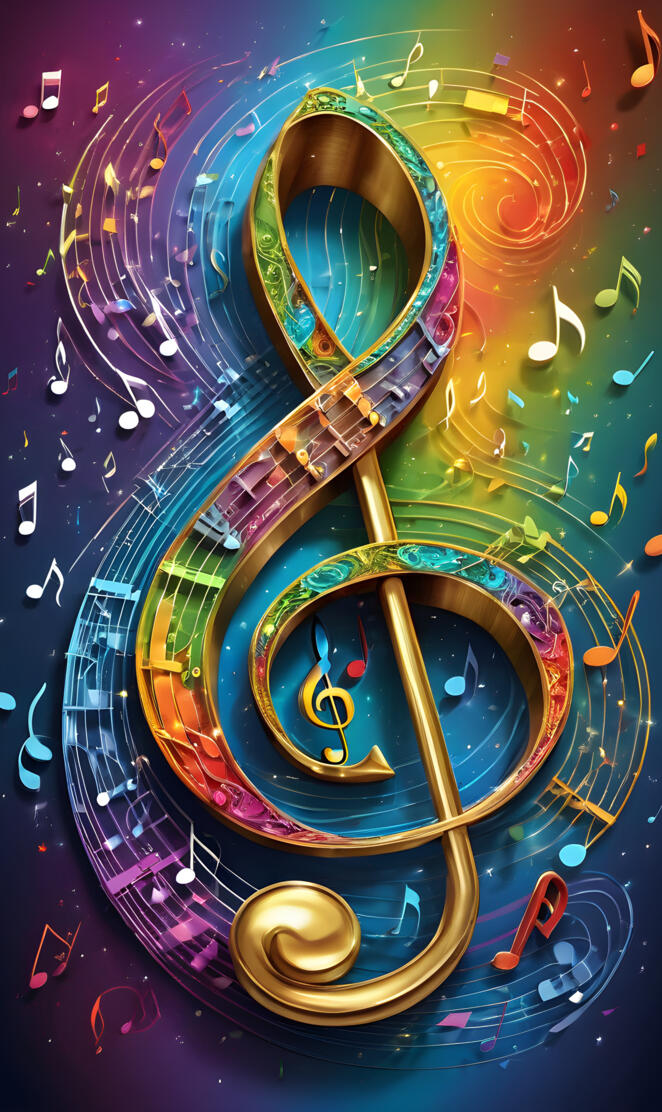 Rainbow g clef