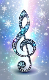 holographic glitter treble clef