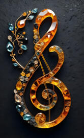 a guitar on the ground