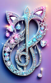 kitten ears diamond treble clef