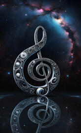 a metal object with a star in the background