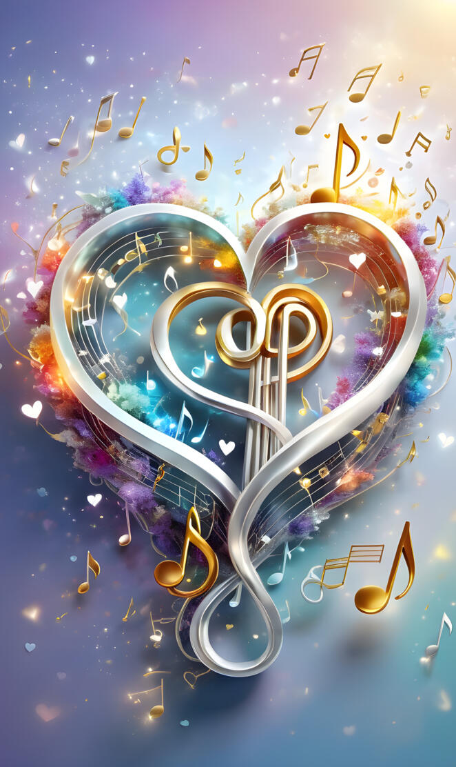 music note heart