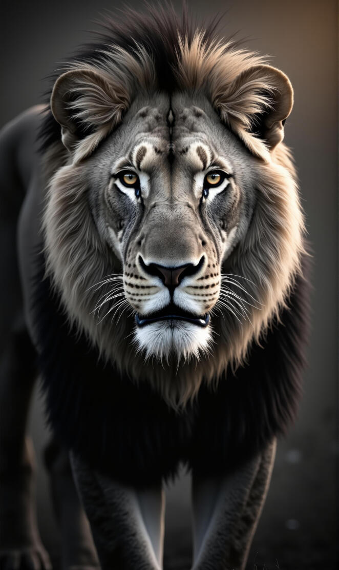 The King’s Gaze: Majestic Lion Portrait