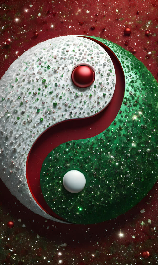 Christmas sparkle Yin Yang