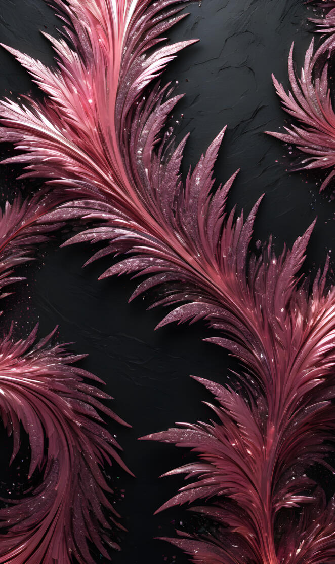 pink glitter feathers
