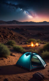 Camping out in the wilderness