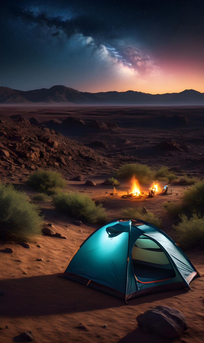 Camping out in the wilderness