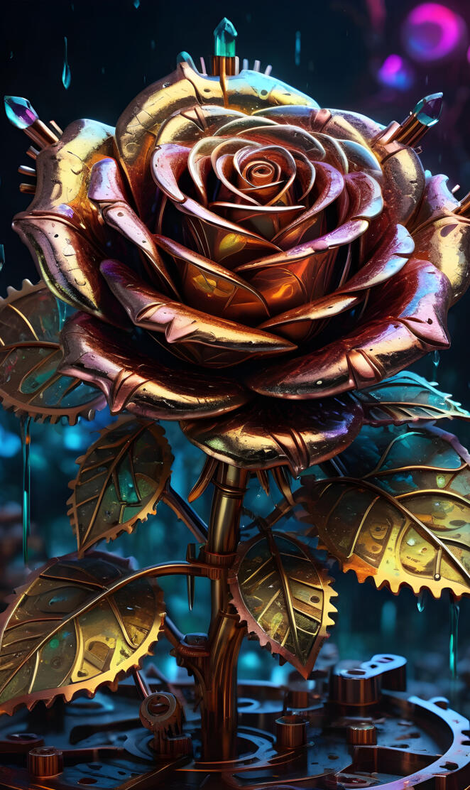 Metallic rose