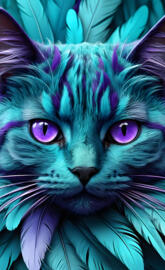 teal cat