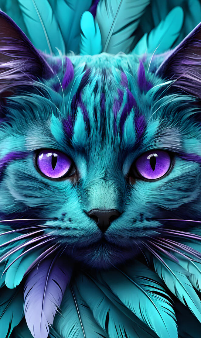 teal cat