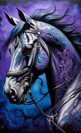 tribal markings on a horse