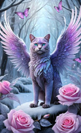 mystical winged cat