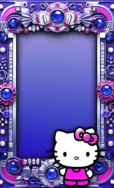 modern retro hello kitty frame