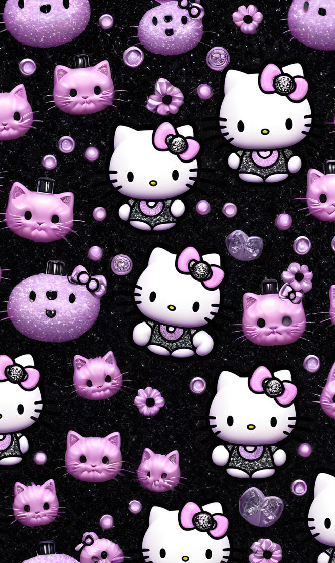 h.kitty and cat face