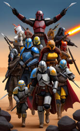 A larger murder of Mandalorians