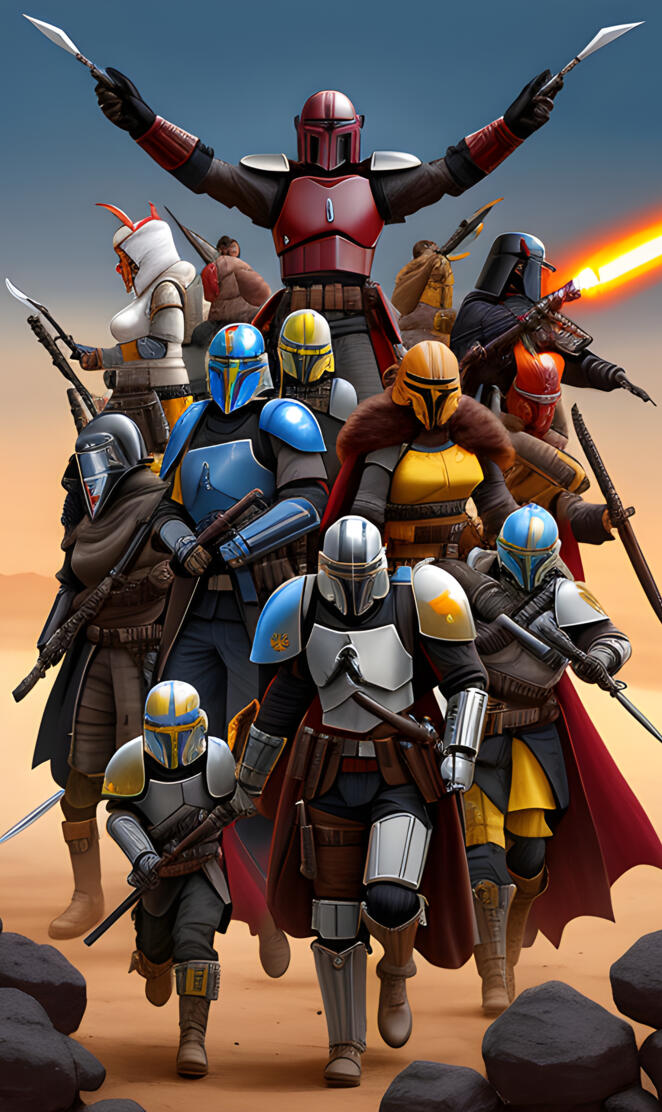 A larger murder of Mandalorians