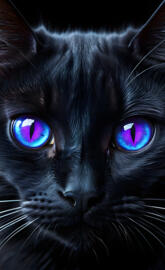 blue-purple cat eyes
