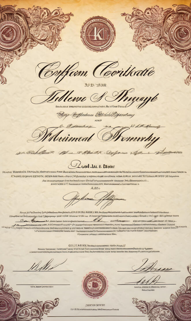 Certificate of
