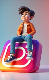 Boy on Instagram logo