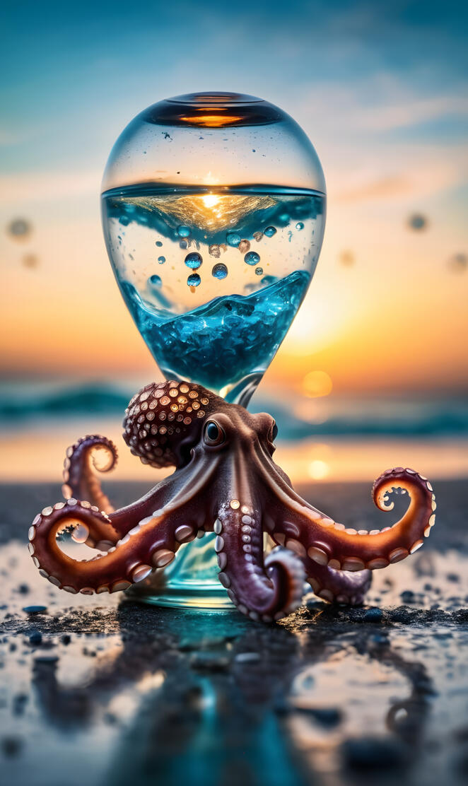 a small turtle in front of a vase