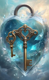 a metal sculpture with a blue sky and clouds