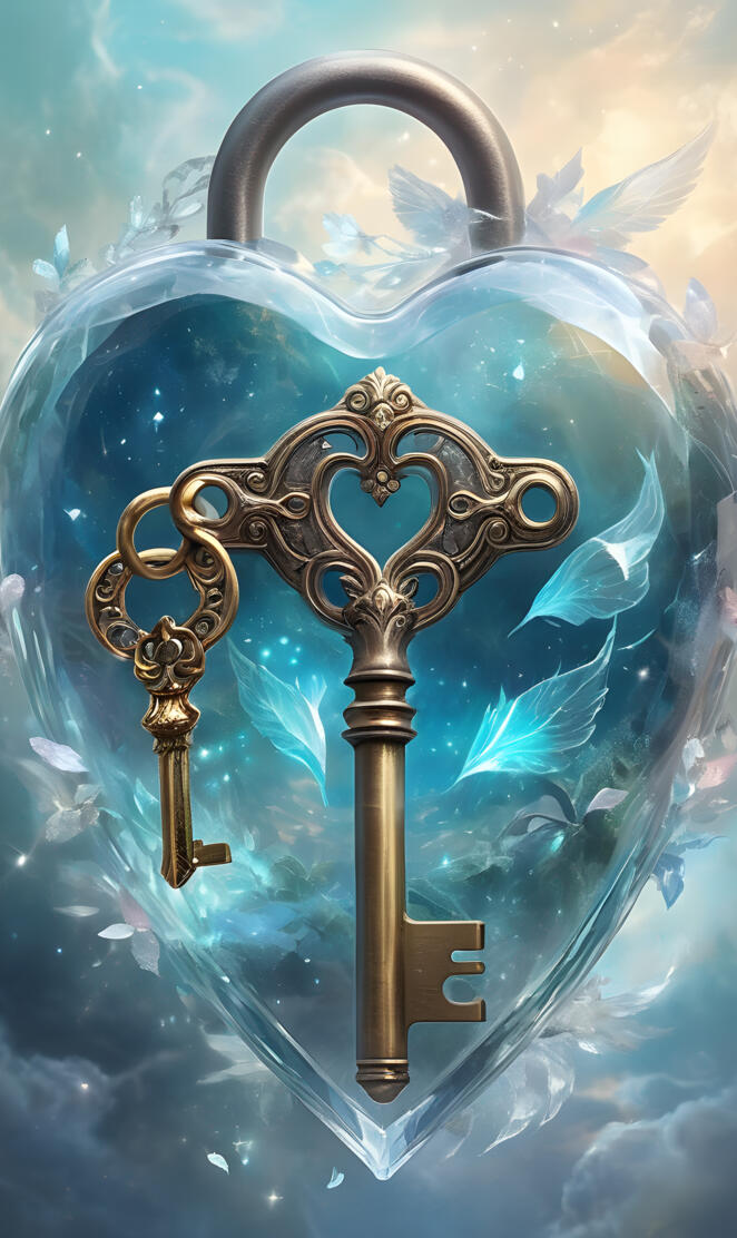 a metal sculpture with a blue sky and clouds