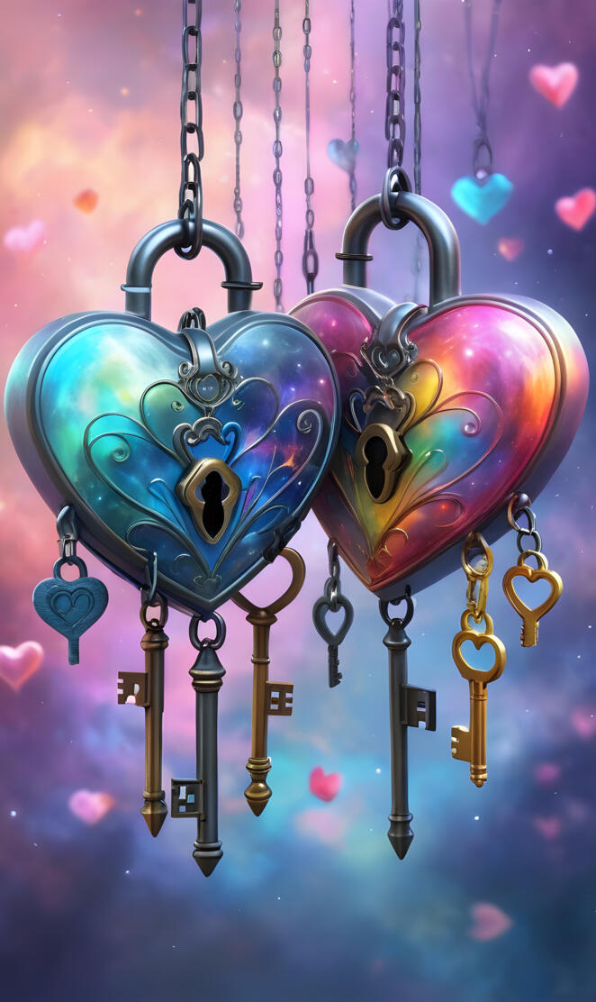 a pair of colorful earrings