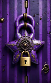 violet star with a lock