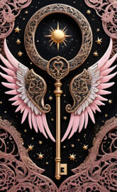 pink angel wing key