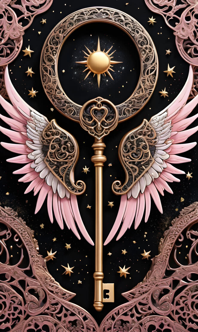 pink angel wing key