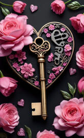 a cross with flowers on it