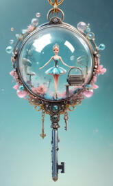 a clock with a person on it