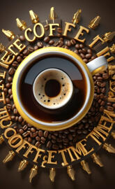 a gold and black circular object with a circle in the center