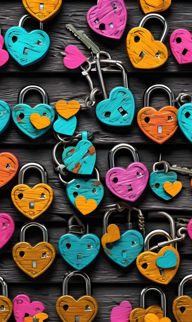 a group of colorful buttons