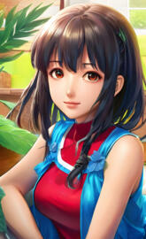 Kei Toume with long hair